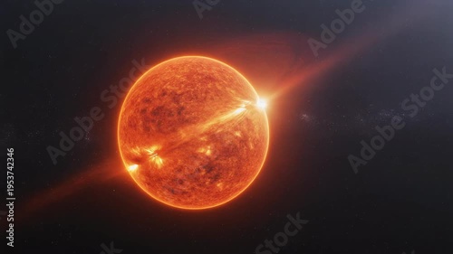Massive Red Giant Star Expanding Slowly in Space