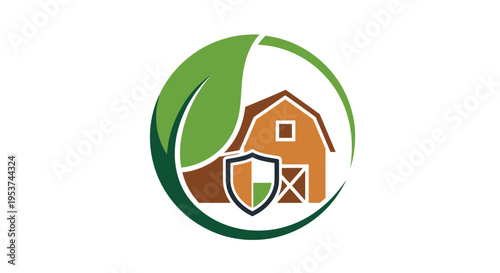 Agricultural Protection and Growth Concept with Farm Building