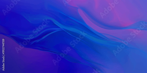 Abstract blue background featuring soft flowing waves and a smooth silk texture with dark purple curves in a motion design concept