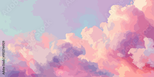 Artistic abstract watercolor background with colorful paint brush strokes and grunge ink texture on vintage paper design