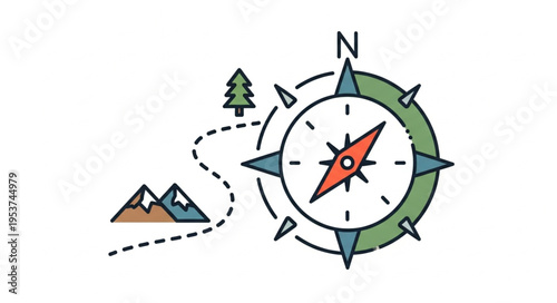 Compass Guiding Through Nature - A Journey of Exploration and Discovery.