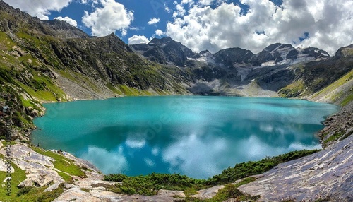 Quadro su tela Katora Lake is an alpine glacial lake located in the upper reaches of the Jahaz Banda, Kumrat Valley in the Upper Dir District of the Khyber Pakhtunkhwa province of Pakistan