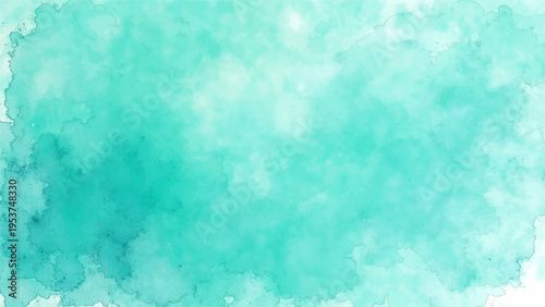 Vector Azure aqua watercolor wash creates dreamy abstract design with calming ambiance for any creative concept and texture brings delicate charm