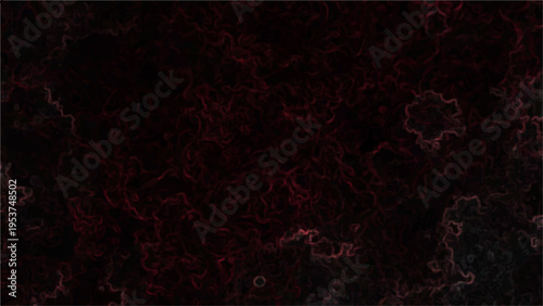 Vector Abstract depiction of red veins against dark canvas creates a mysterious mood and raw human body core reflects intense emotion and profound feelings and life essence.