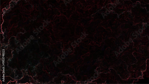 Vector Abstract Dark Aesthetic with Red Border Lines evokes intriguing mysterious and enigmatic feel with complex interwoven network creating stark contrast