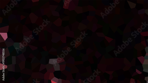 Vector Dark abstract artistic mosaic with rich crimson and dark shadowy patterns, evoking a sense of mysterious and complex beauty, creating visual depth and mystery.