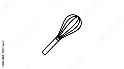 Minimalist Outline of a Wire Whisk