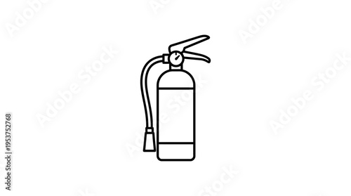 Minimalist Fire Extinguisher Outline