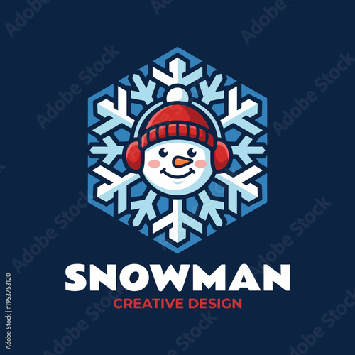 This charming snowman design is surrounded by intricate snowflakes, perfectly capturing the essence of winter and creativity in a delightful and cheerful manner.