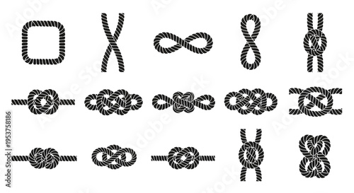 Collection of various knot and bow designs.