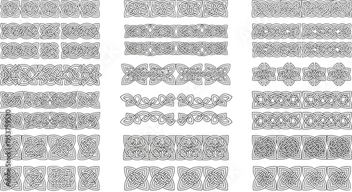 Collection of ornate decorative border designs.