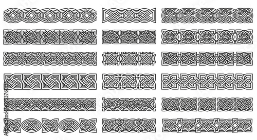 Collection of various ornamental border designs.