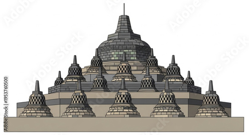 Borobudur Temple - A Majestic Buddhist Monument in Indonesia.