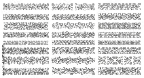 Collection of ornate decorative border designs.