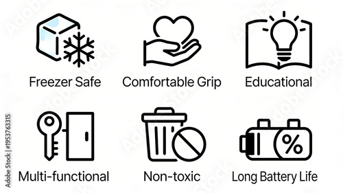 A multifunctional icon that can freeze and prevent slipping, is non-toxic for education, and has a long battery life. It is safe and educational for mother and baby products, and promotes early 