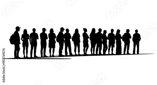 Silhouette of a Crowd - A Study in Form and Unity.