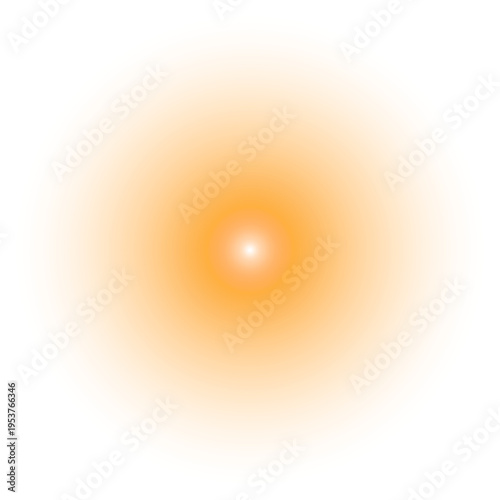 Orange glowing circle dot light. 
