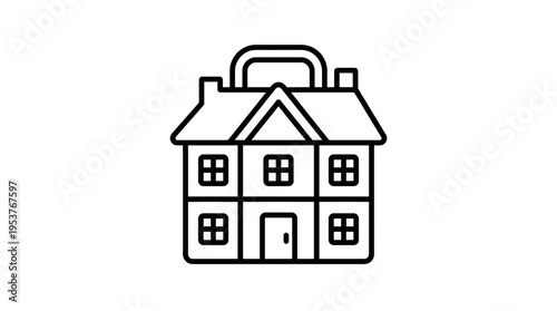 House Icon with Handle Property Concept