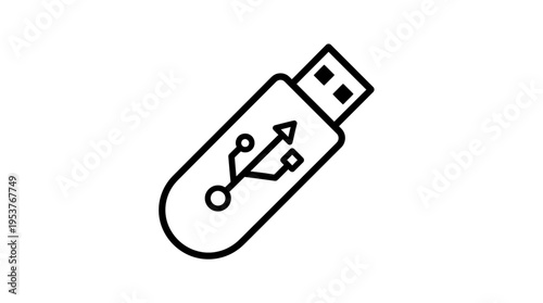 Minimalist USB Flash Drive Icon
