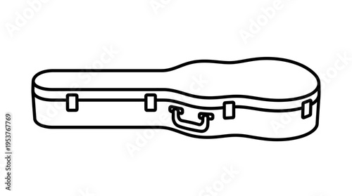 Guitar Case Outline Graphic