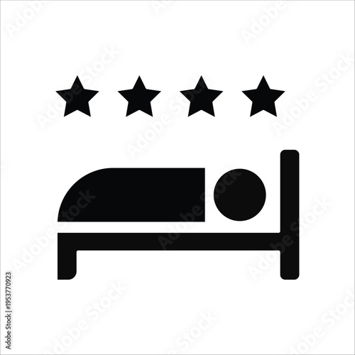 hostel icons. simple solid vector illustration