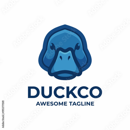 This modern logo featuring a duck's face seamlessly blends charm and creativity, appealing to a playful audience while showcasing unique artistic design elements in a streamlined style.