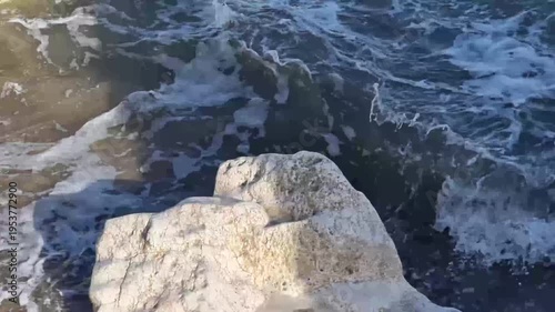 Aphrodites Rock Waves Cyprus Coastline