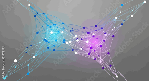 Abstract illustration depicting interconnected networks, complex relationships, and data