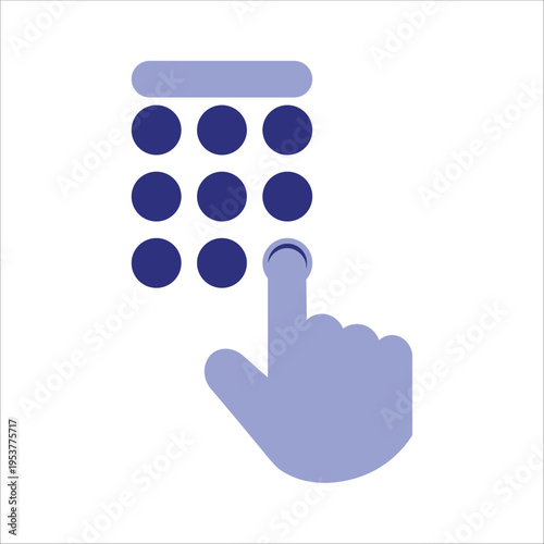 pin code icons. simple colored vector illustration