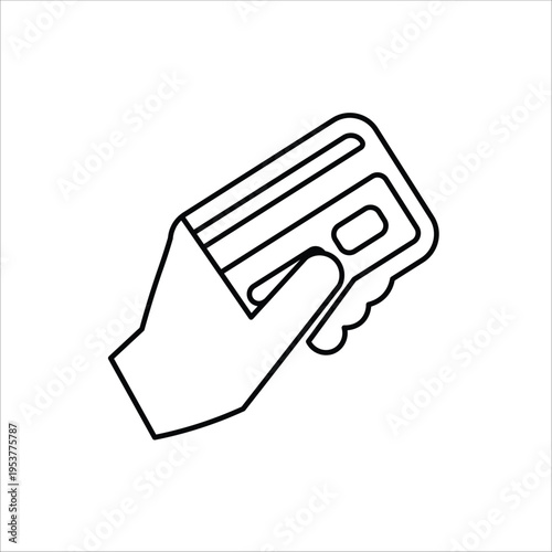 payment icons. simple line vector illustration