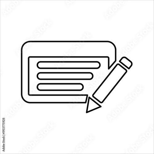 cheque icons. simple line vector illustration