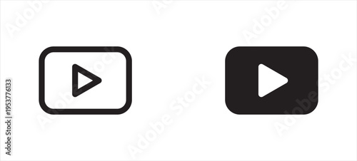 Video Playback icon. Playtime sign, vector illustration.