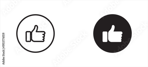 vector of a thumbs up icon, like icon set.