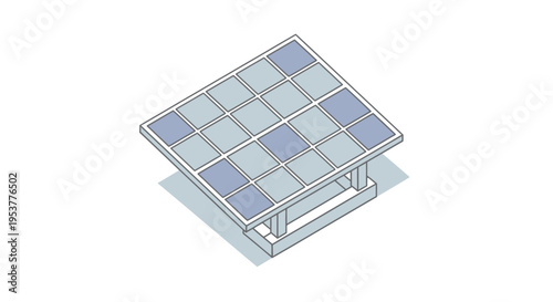 Solar panel illustration depicting sustainable energy, renewable power, and clean solutions