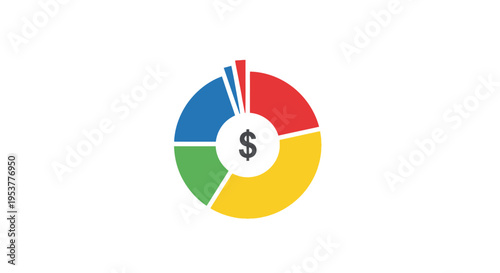 Financial strategy infographic showing revenue allocation and investment diversification