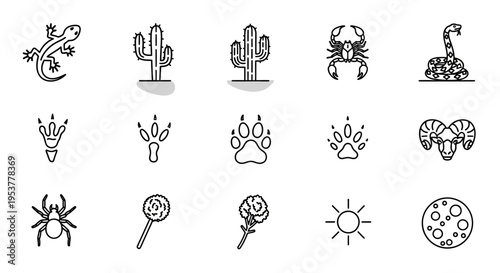 Black and white animal paw prints.