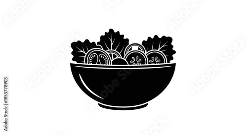 Black bowl with fruit inside.