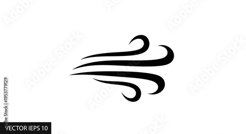 Black swirling abstract motion graphic design.