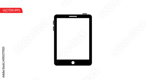 Black tablet computer device screen.