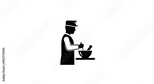 Man in hat preparing food.