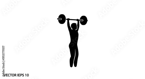 Man lifting weights in fitness routine.