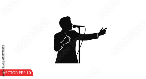 Man singing into a microphone.