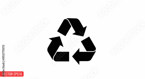 Recycling symbol made of arrows.