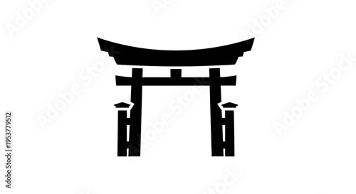 Traditional Japanese Torii Gate Structure.