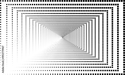 geometric rectangular background composed of chains of squares of varying thicknesses