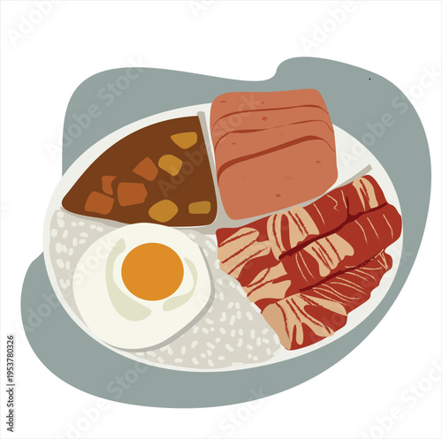 rice, egg and curry. Egg Curry Rice Food
