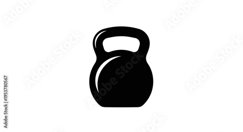 Black kettlebell fitness weight equipment.
