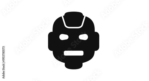 Black Iron Man helmet head.