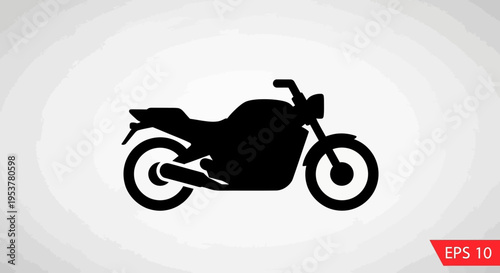 Black motorcycle silhouette side view.