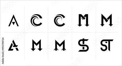 Collection of assorted letter symbols.